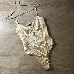 Zara satin bodysuit